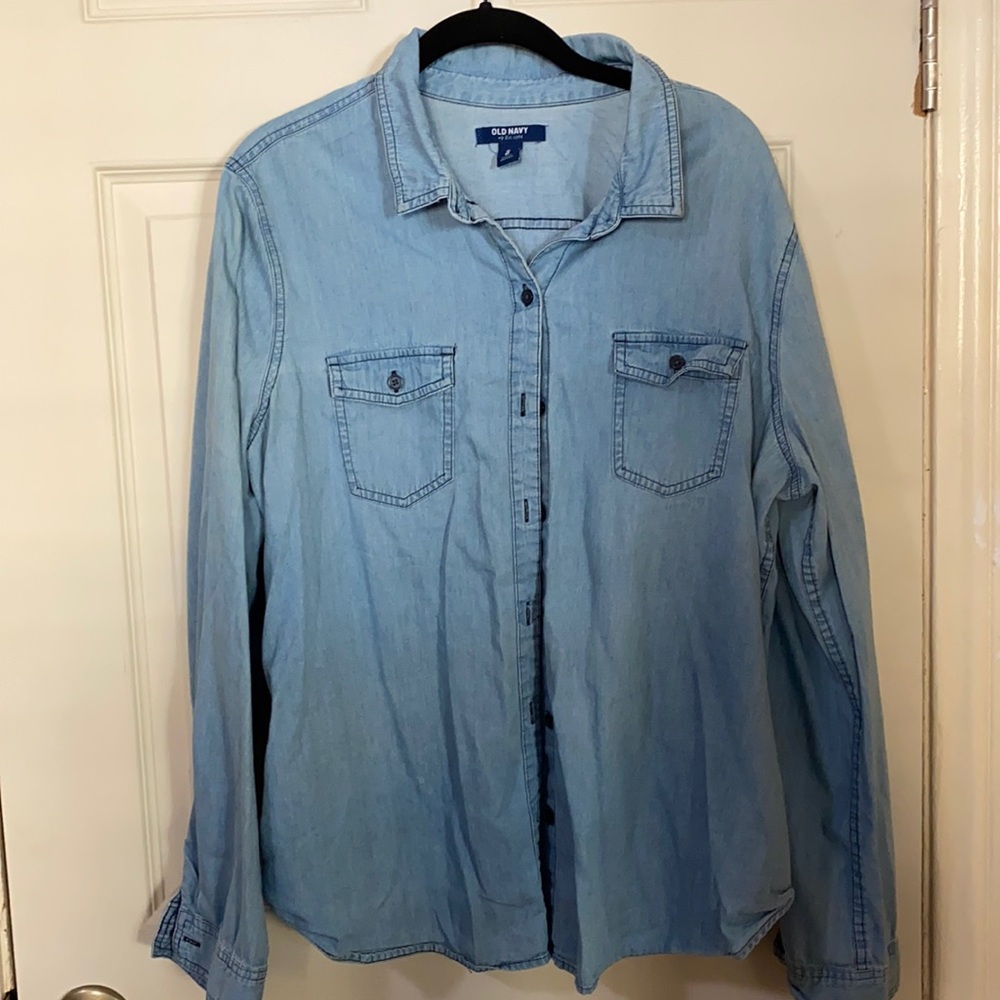 Old Navy XL denim style button up